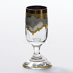 Набор рюмок для водки Вуаль черная 6/6 Krosno