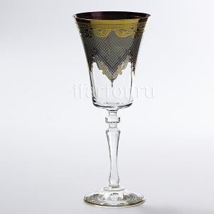 Набор бокалов для белого вина Вуаль черная 6/6 Krosno