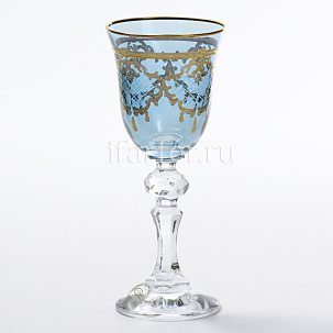Набор рюмок для ликера, водки Акварель голубая 6/6 Krosno
