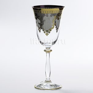 Набор бокалов для вина Шёлк черный 6/6 Krosno