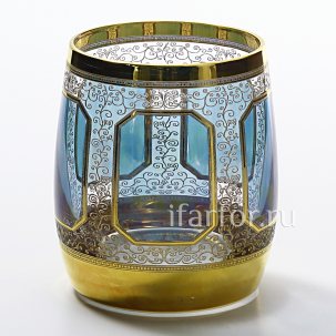 Набор стаканов для виски Медальон бирюзовый 6/6 Krosno