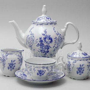 Сервиз чайный Бернадотт Синие розы 6/17 Бернадотт
