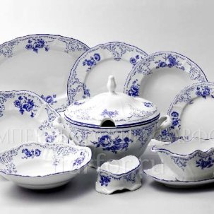 Сервиз столовый Бернадотт Синие розы 6/26 Бернадотт