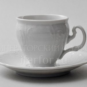 Чашка с блюдцем кофейная Бернадотт Недекорированный 1/2 Бернадотт