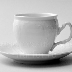 Чашка с блюдцем чайная Бернадотт Недекорированный 1/2 Бернадотт бочка
