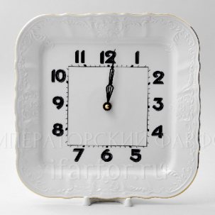 Часы квадратные Бернадотт Белый узор Бернадотт