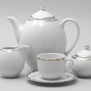 Сервиз кофейный Платиновые пластинки 6/17 Опал