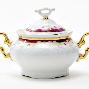 Сахарница Красная лилия Мария Луиза