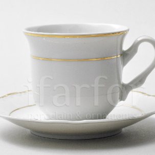 Чашка с блюдцем чайная Констанция Отводка золото 1/2 Констанция