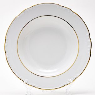 Тарелка глубокая Констанция Отводка золото