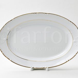 Блюдо овальное Констанция Отводка золото Констанция