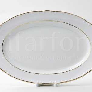 Блюдо овальное Констанция Отводка золото Констанция