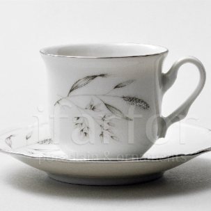 Чашка с блюдцем кофейная Серебряные колосья 1/2 Констанция