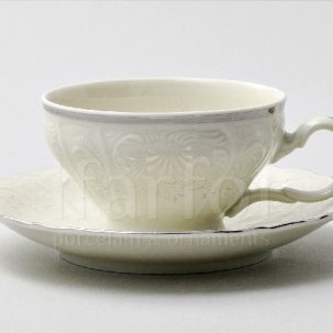 Чашка с блюдцем чайная Бернадотт Платиновый узор Be-Ivory 1/2 Бернадотт