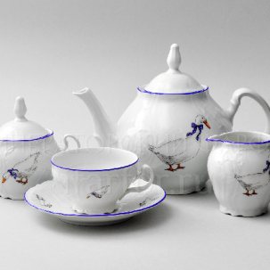 Сервиз чайный Бернадотт Гуси 6/17 Бернадотт