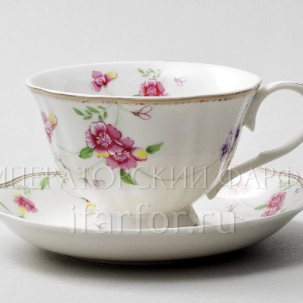 Чашка с блюдцем чайная Алиса Royal Classics