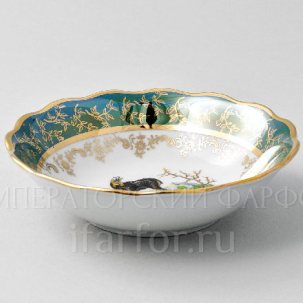 Салатник Охота Зеленая STERNE PORCELAN 160 мм.
