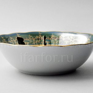 Салатник Охота Зеленая STERNE PORCELAN 250 мм.