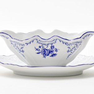 Соусник с подставкой Бернадотт Синие розы 1/2 Бернадотт