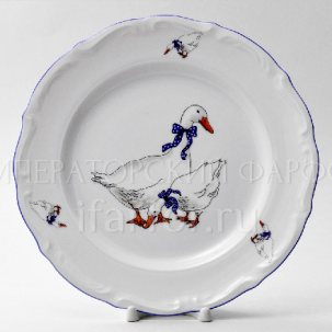 Тарелка плоская Гуси