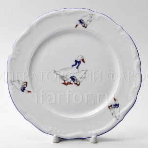 Тарелка плоская Гуси