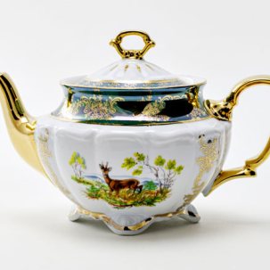 Чайник заварочный Охота зеленая. Косуля 1 Мария-Тереза