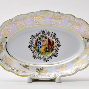 Блюдо овальное Мадонна Перламутр Мария-Тереза Овальное