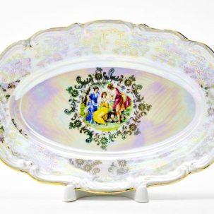 Блюдо овальное Мадонна Перламутр Мария-Тереза Овальное