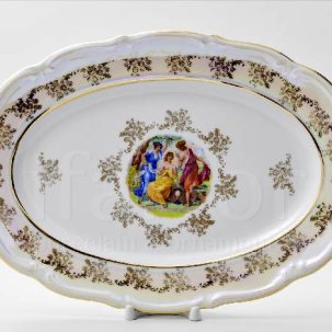 Блюдо овальное Мадонна Перламутр Мария-Тереза Овальное