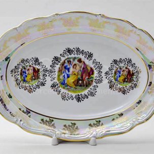 Блюдо овальное Мадонна Перламутр Мария-Тереза Овальное