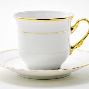 Чашка с блюдцем чайная Мария Луиза. Отводка золото 1/2 Констанция