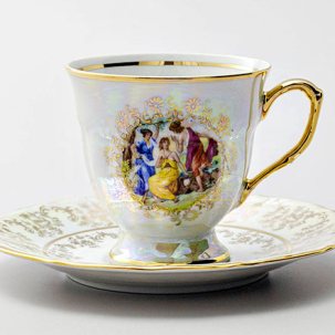 Чашка с блюдцем кофейная Мадонна Перламутр 1/2 Мария-Тереза