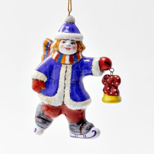Елочная игрушка Конькобежец
