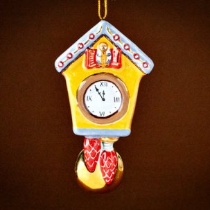Елочная игрушка Часы с кукушкой 3