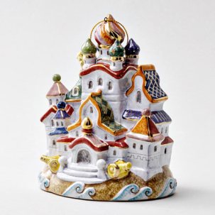 Елочная игрушка Остров Дивный град Сказка о царе Салтане. Остров Дивный град 105 x 130 мм.