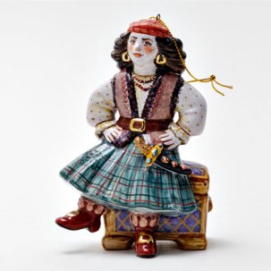 Елочная игрушка Маленькая разбойница Снежная королева. Маленькая разбойница 60 x 80 x 130 мм.
