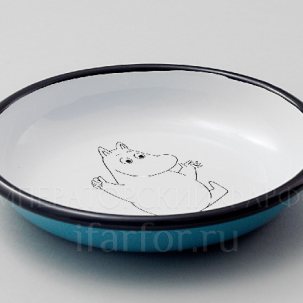 Тарелка Retro Муми-Тролль (голубая)