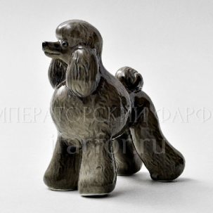 Скульптура Пудель большой серый
