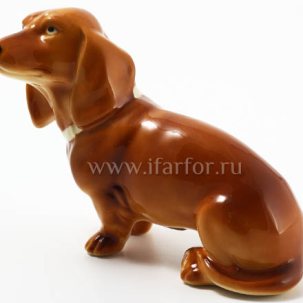 Скульптура Такса большая коричневая