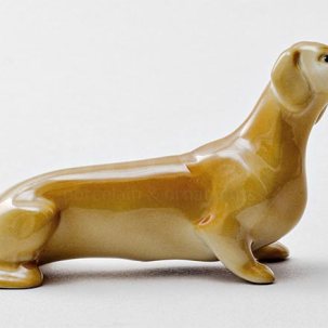 Скульптура Такса малая Палевая