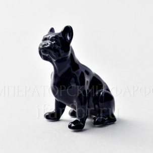 Скульптура Французский малый бульдог Черный