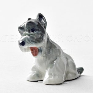 Скульптура Щенок терьера Серый