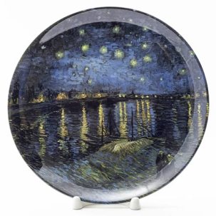 Декоративная тарелка Звёздная ночь над Роной
