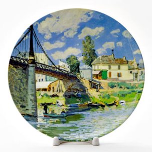 Декоративная тарелка Bridge at Villeneuve-la-Garenne