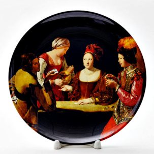 Декоративная тарелка Шулер с трефовым тузом