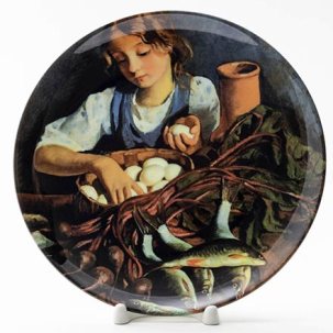 Декоративная тарелка На кухне. Портрет Кати.