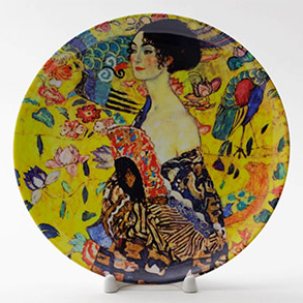 Декоративная тарелка Дама с веером