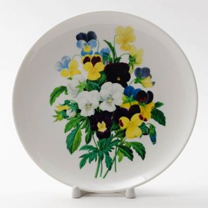 Декоративная тарелка Анютины глазки