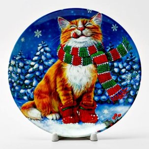 Декоративная тарелка Первый снег