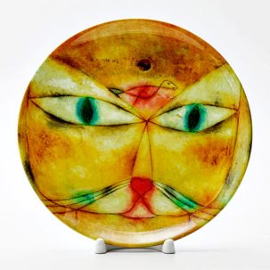 Декоративная тарелка Кот и птица